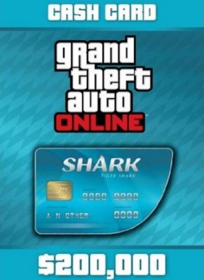 Obal hry GTA 5 Online Tiger Shark Cash Card 200,000$